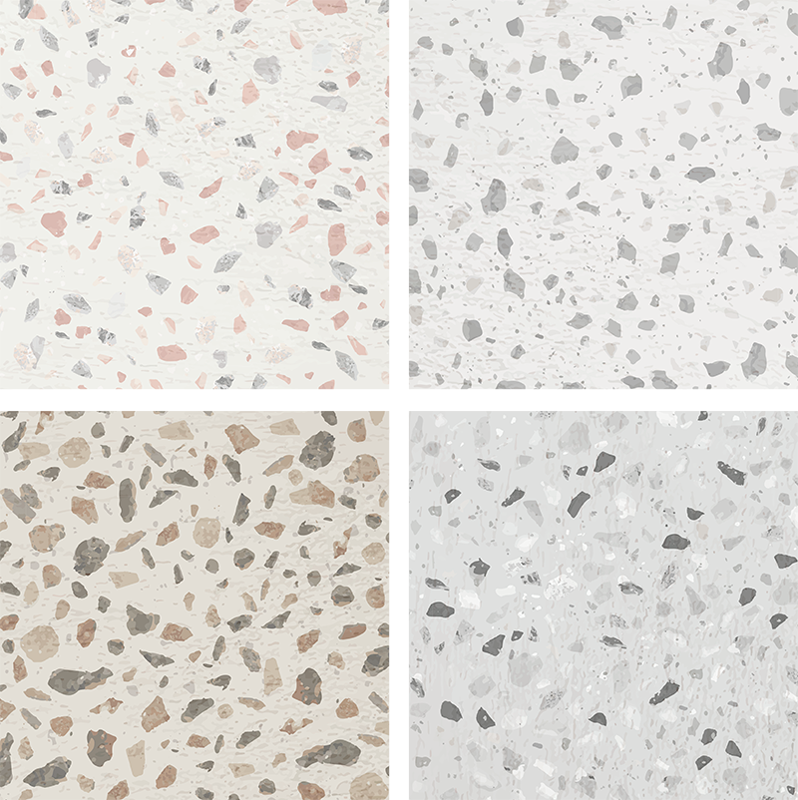 Vinyl teppich küche mit terrazzo-optik - TenStickers