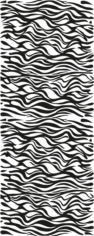 Vinyl teppich küche zebra design kühlschrank - TenStickers