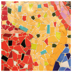 Vinyl teppich küche mit buntem keramischen mosaik - TenStickers