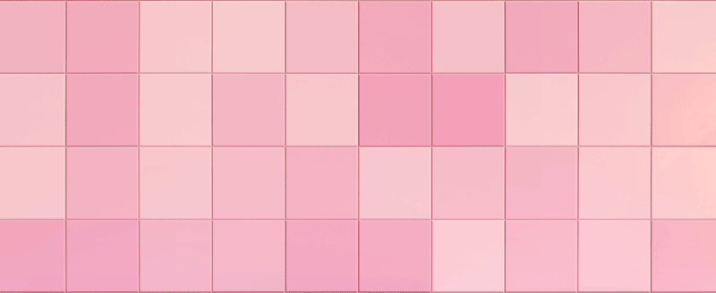 Vinyl teppich küche mit rosa quadratischen fliesen - TenStickers