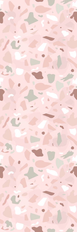 Vinyl teppich küche im pinken terrazzo-muster - TenStickers