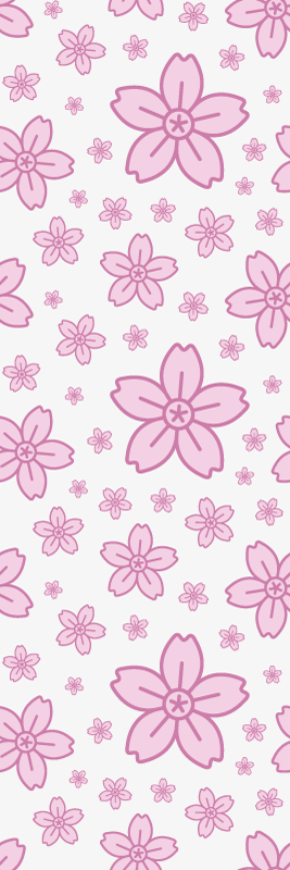 Vinyl teppich schlafzimmer mit pinken kleinen blumen - TenStickers