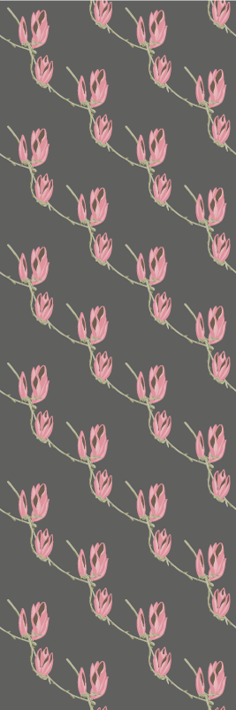 Vinyl teppich schlafzimmer mit kleinen magnolienblüten - TenStickers