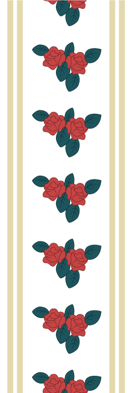 Vinyl teppich schlafzimmer mit shabby chic rosen - TenStickers