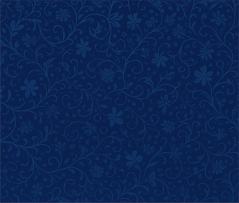 Vinyl teppich schlafzimmer mit navyblauem blumenmotiv - TenStickers