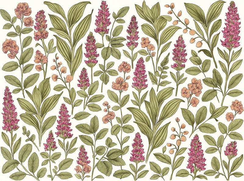 Vinyl teppich schlafzimmer buntes botanisches muster - TenStickers