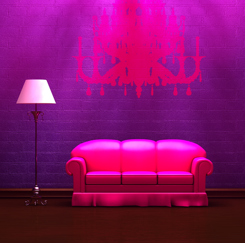 Vinyl teppich schlafzimmer dekorativ für sofa und lampe - TenStickers