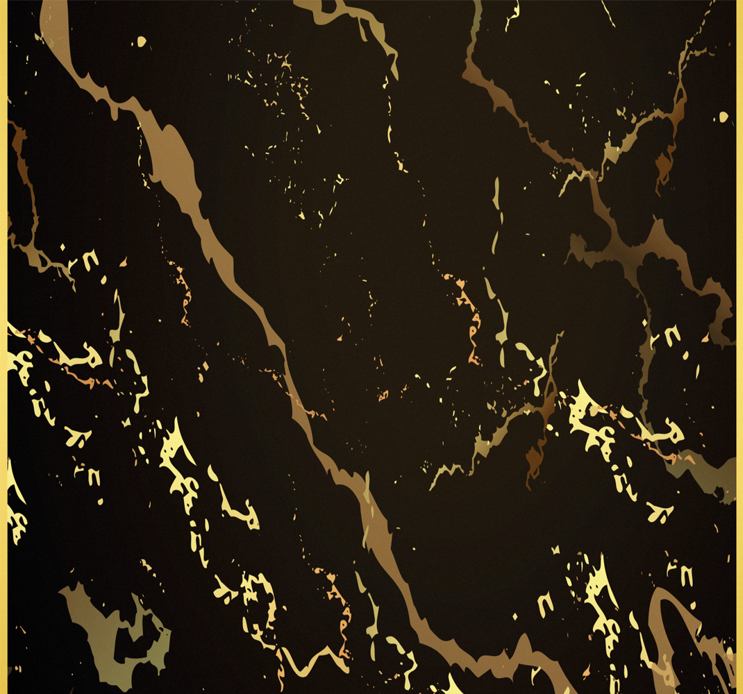 Vinyl teppich büro in marmoroptik schwarz gold - TenStickers