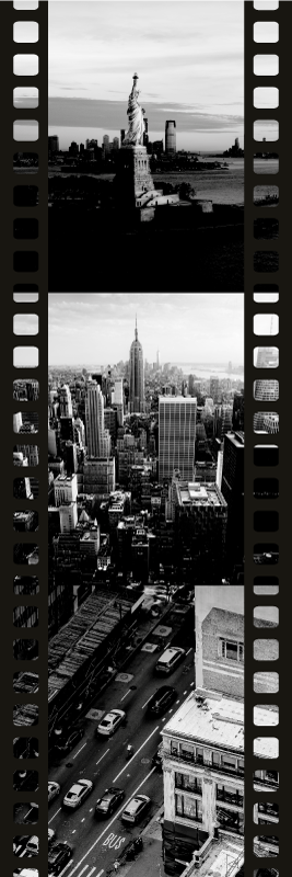 Vinyl teppich schlafzimmer nyc fototape collage - TenStickers