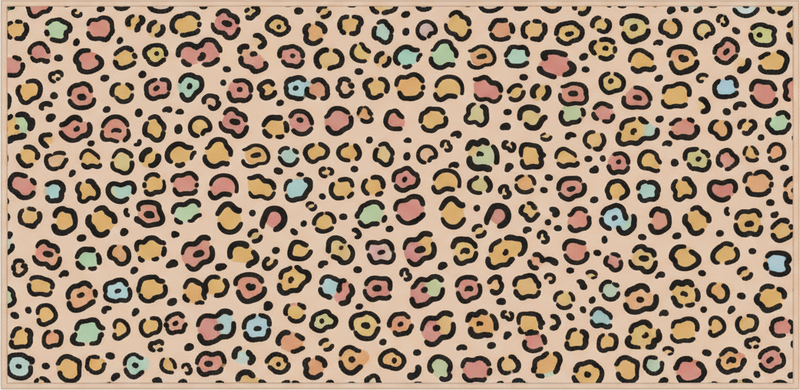 Vinyl teppich schlafzimmer leoparden pastellprint - TenStickers