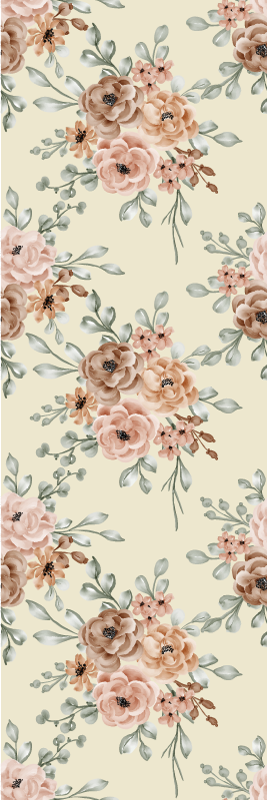 Vinyl teppich schlafzimmer romantische rosen malerei - TenStickers