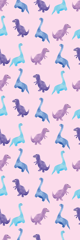 Vinyl teppich schlafzimmer mit rosa dinosauriern - TenStickers