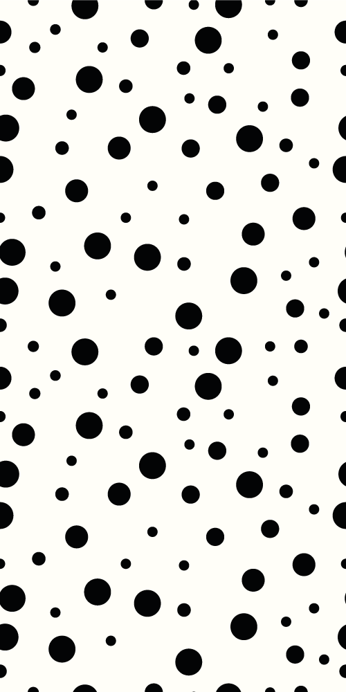 Vinyl teppich schlafzimmer polka punkte schwarz weiß - TenStickers