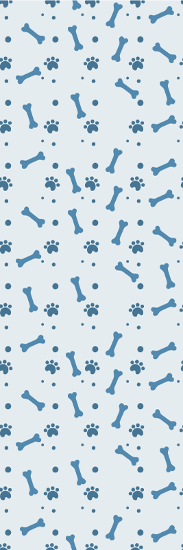 Vinyl teppich schlafzimmer mit hundeknochenmuster - TenStickers