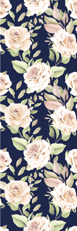 Vinyl teppich schlafzimmer mit vintage rosenmuster - TenStickers