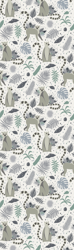 Vinyl teppich schlafzimmer nordic lemur - TenStickers