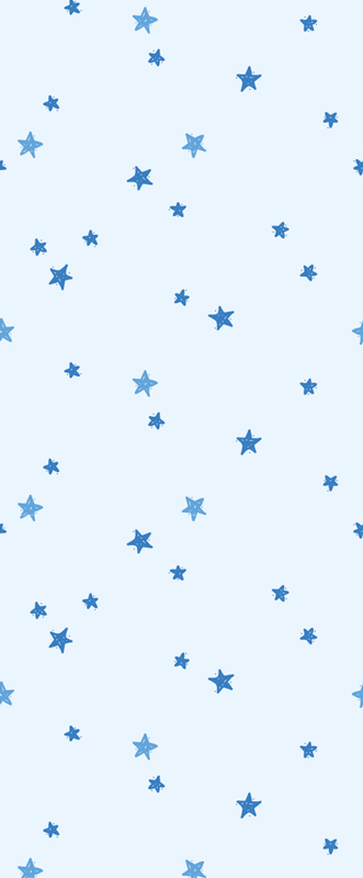 Vinyl teppich nordisch mit pastellblauem sternenmuster - TenStickers