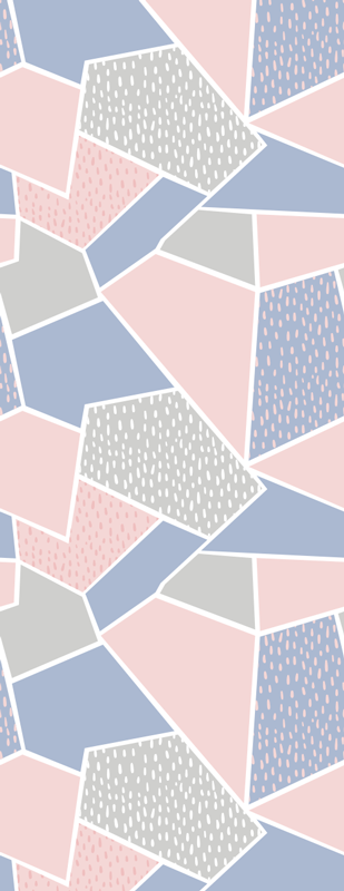 Vinyl teppich nordisch geometrische pastellfarben - TenStickers