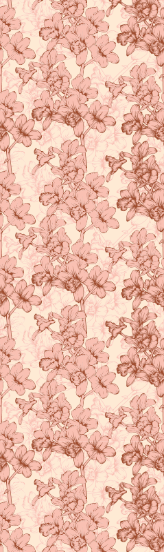 Vinyl teppich nordisch mit vintage 3d blumen - TenStickers