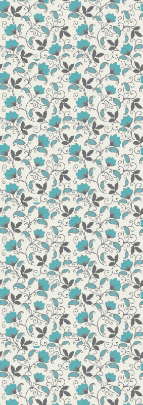 Vinyl teppich natur teal lotusblume - TenStickers
