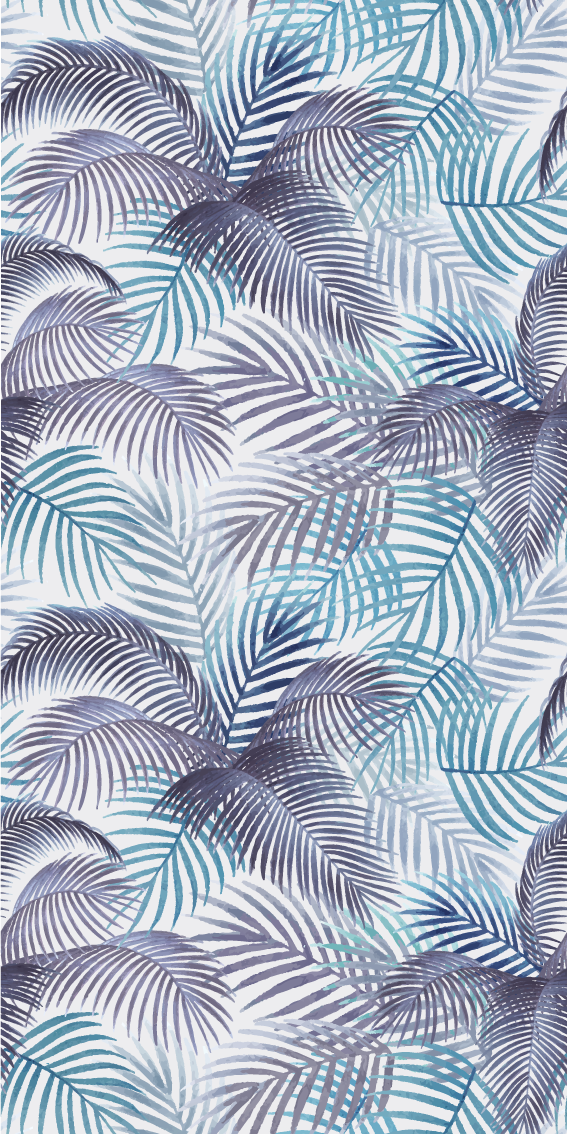 Vinyl teppich natur mit palmen und blättern - TenStickers