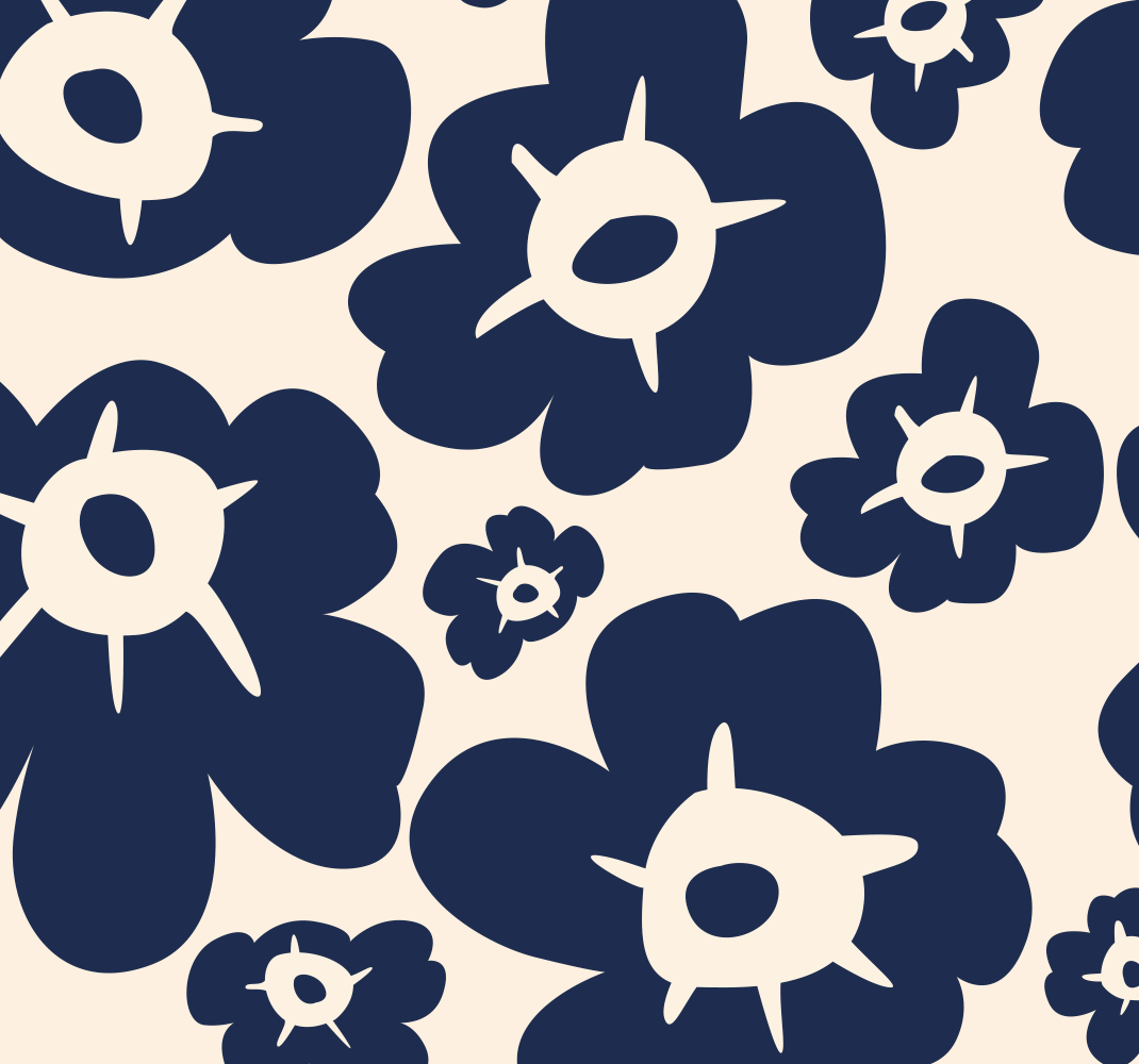 Vinyl teppich natur dunkelblaue mohnblume - TenStickers