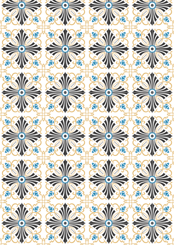 Vinyl teppich vintage im vintage kreuzspiral design - TenStickers