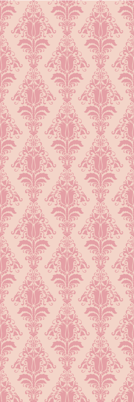 Vinyl teppich vintage mit rosafarbenem blumenmuster - TenStickers