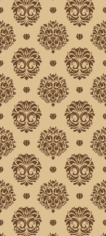 Vinyl teppich vintage im beige damask stil - TenStickers