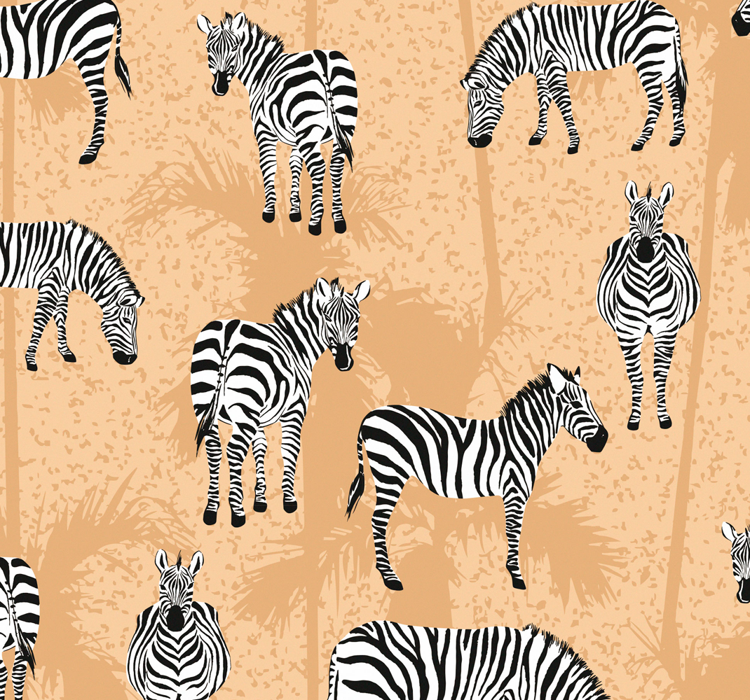 Vinyl teppich tiere zebra tapete fürs bad - TenStickers