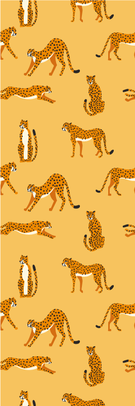 Vinyl teppich tiere gelbes leopardenmuster - TenStickers