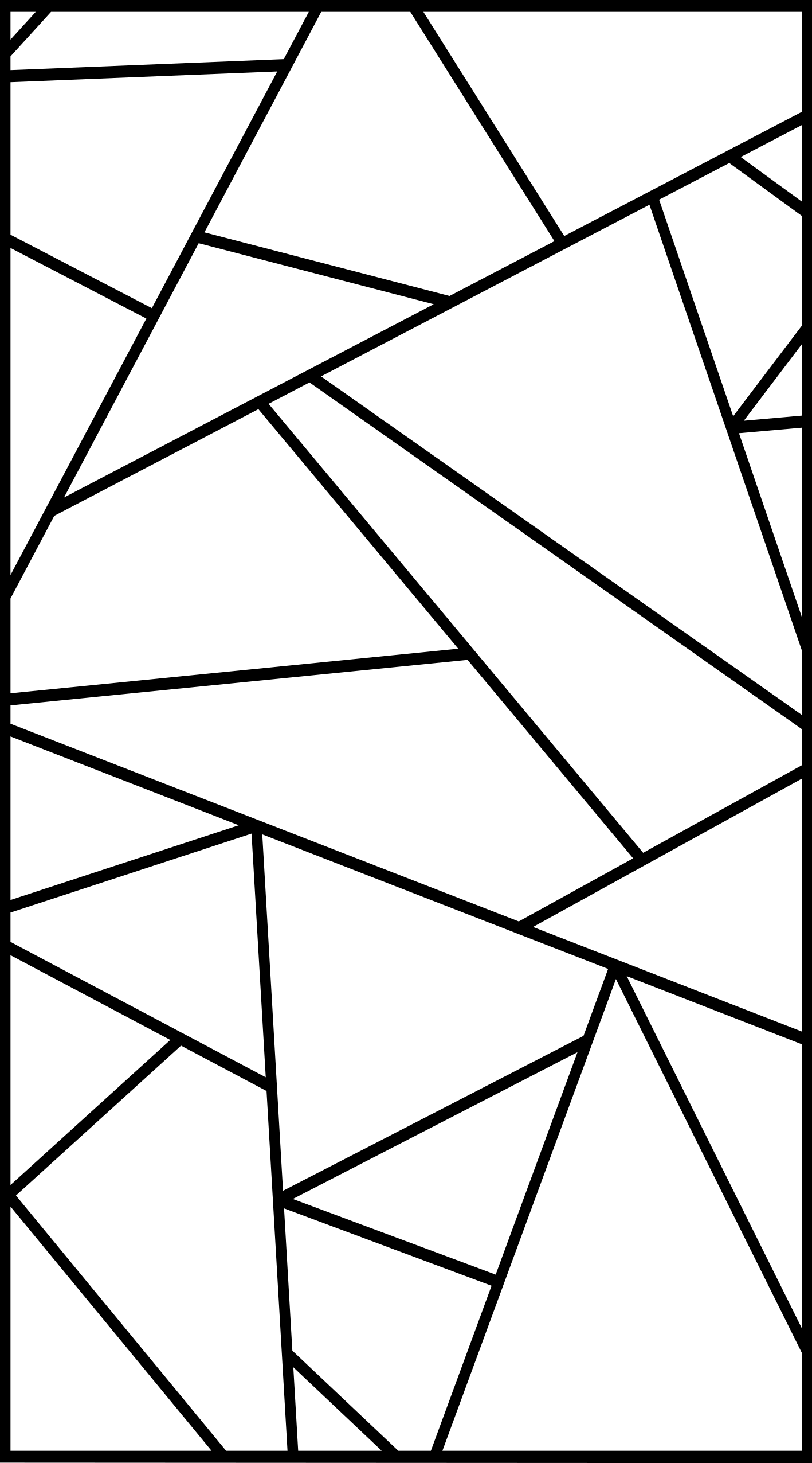 Vinyl teppich modern mit schwarzen geometrischen linien - TenStickers