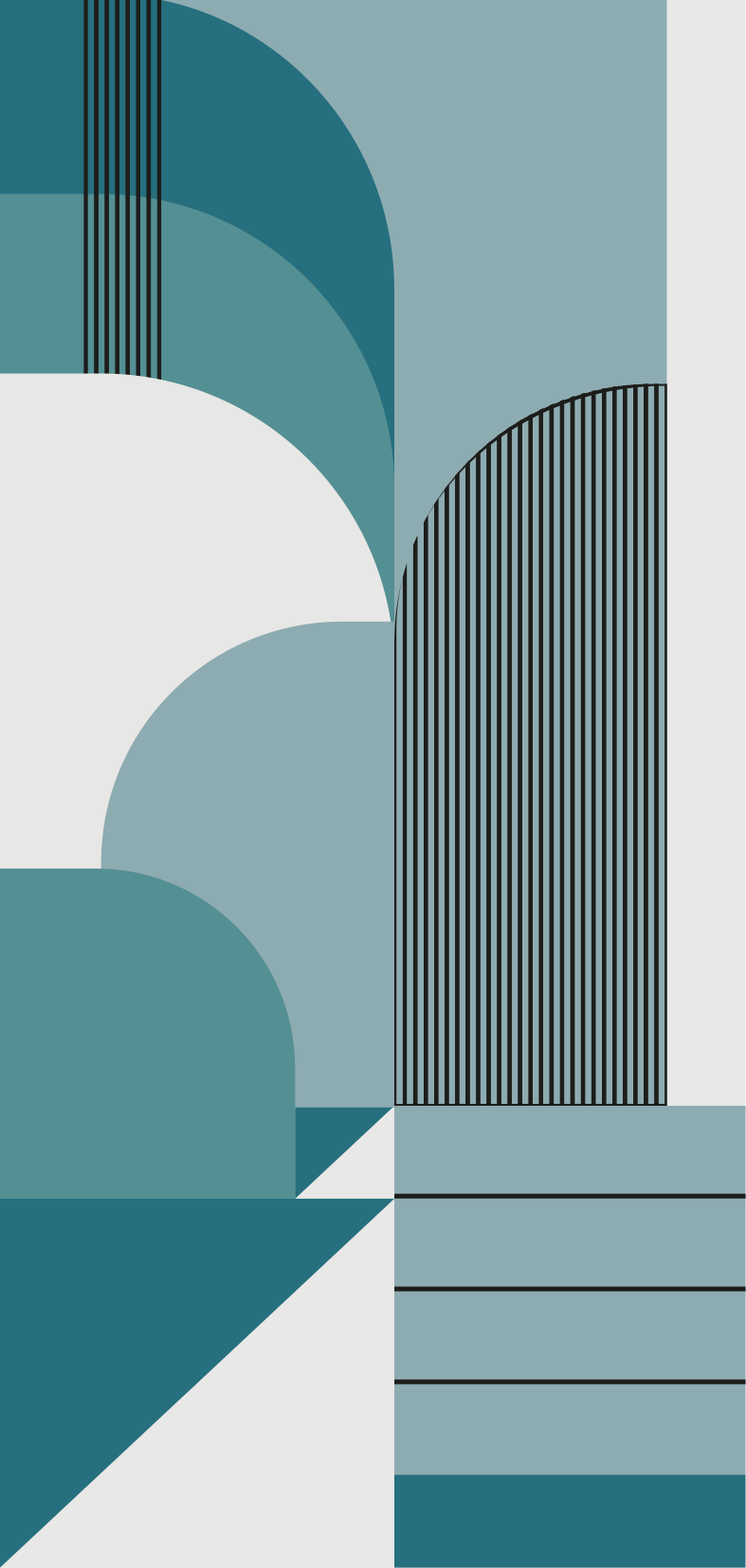 Vinyl teppich modern blau geometrisches stadtdesign - TenStickers
