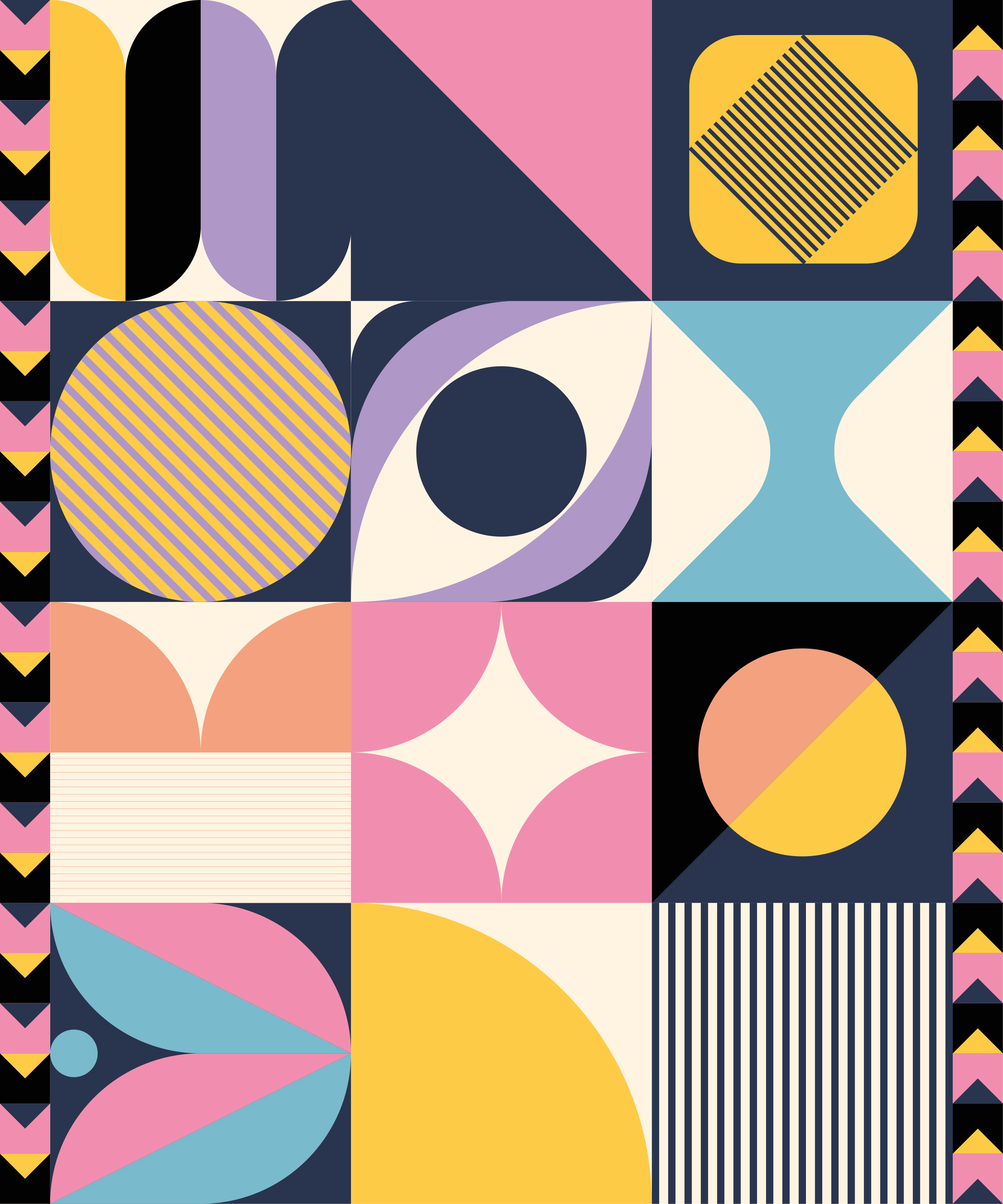 Vinyl teppich modern mit geometrischer figurenmalerei - TenStickers
