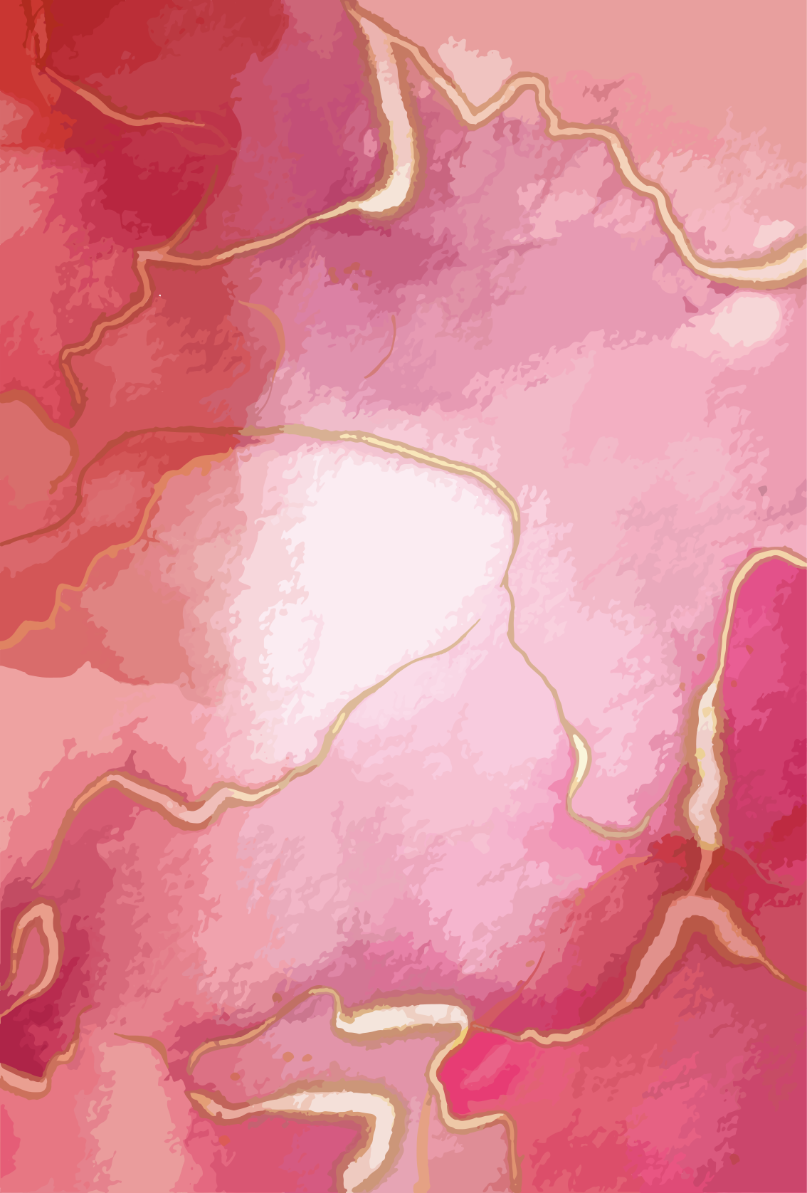 Moderner vinyl teppich in rosa und gold marmoriert - TenStickers