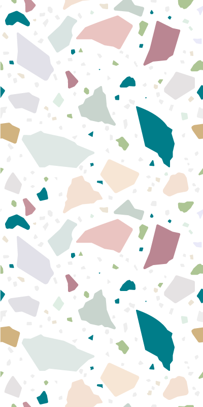 Vinyl teppich textur im mediterranen terrazzo-muster - TenStickers