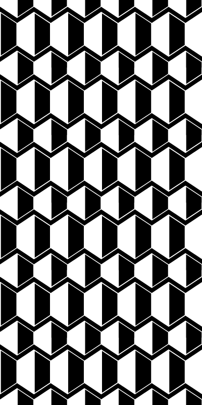 Vinyl teppich textur in schwarz weiß hexagonen - TenStickers