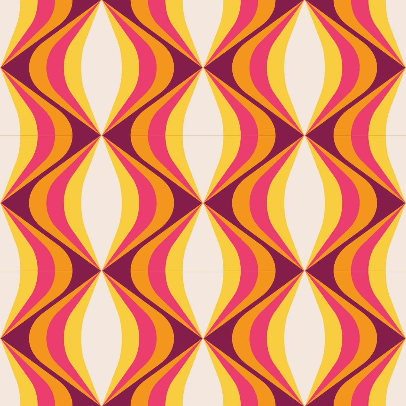 Vinyl teppich vintage orange welle retro - TenStickers