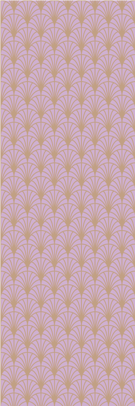 Vinyl teppich vintage mit pink-goldenem schuppenmuster - TenStickers