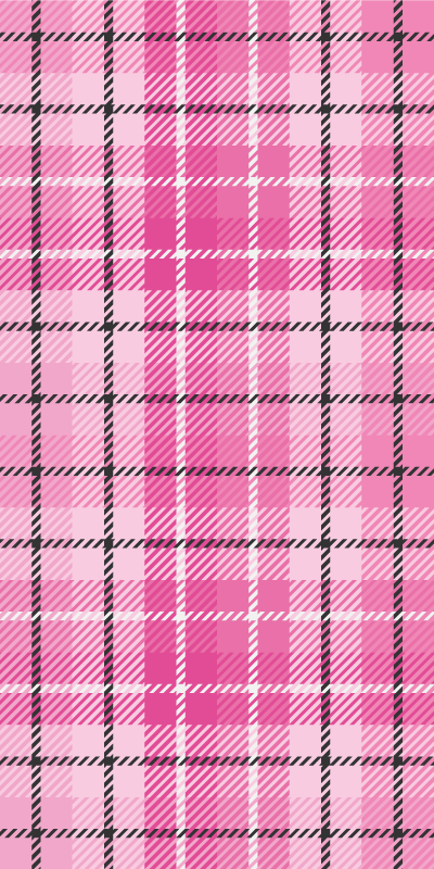 Vinyl teppich vintage in pink schwarz karomuster - TenStickers