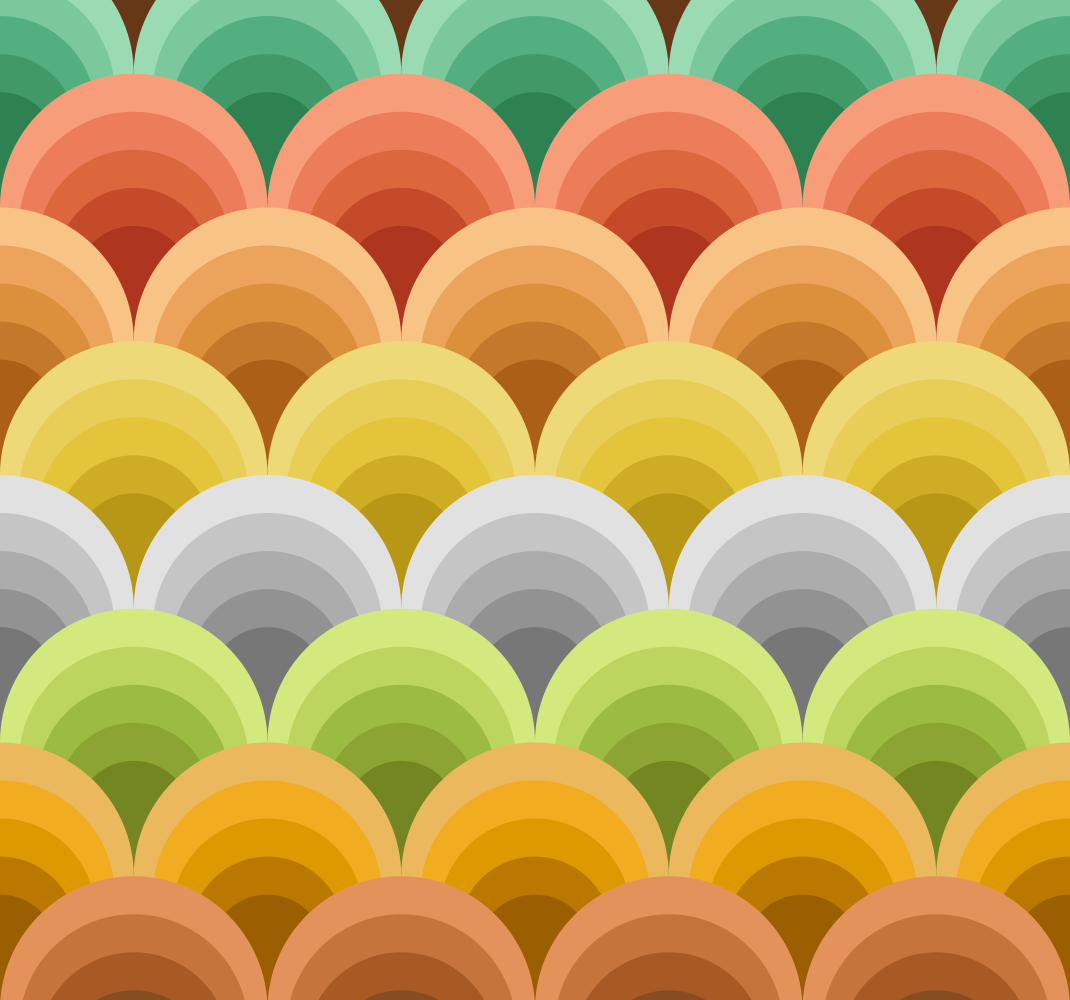 Vinyl teppich vintage mit orangen kreisen - TenStickers