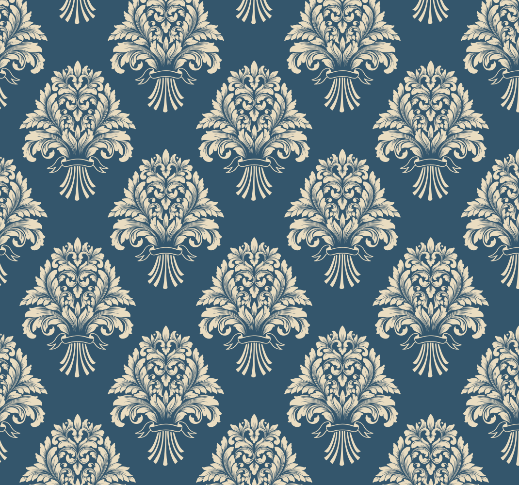 Vinyl teppich vintage mit barockblumenmuster - TenStickers