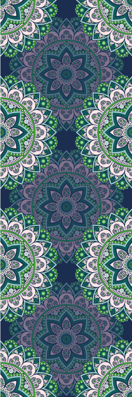 Vinyl teppich vintage mit mandala aus glasmalerei - TenStickers