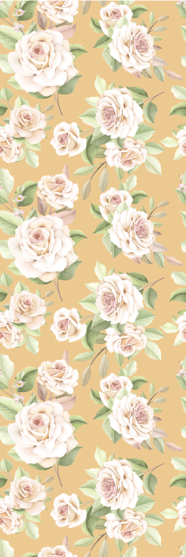 Vinyl teppich vintage im französischen rosendesign - TenStickers