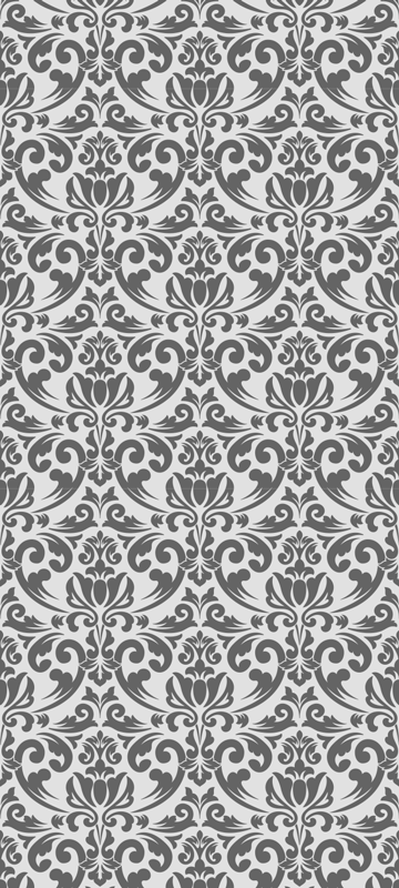 Vinyl teppich vintage im abstrakten damaskus design - TenStickers