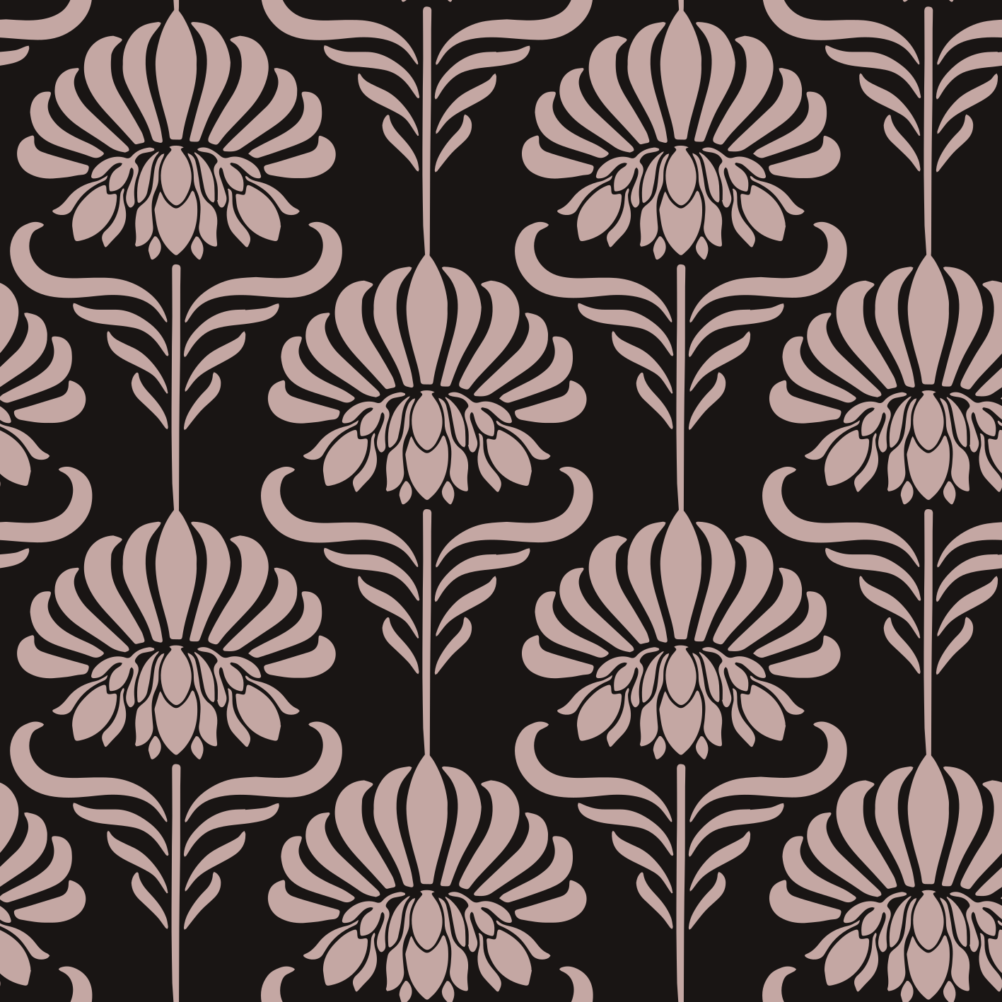 Vinyl teppich vintage im jugendstil muster - TenStickers