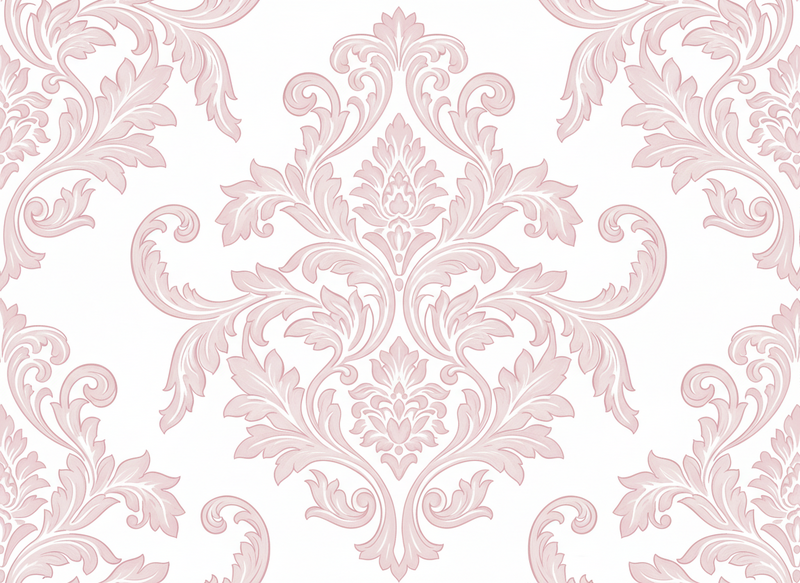 Vinyl teppich vintage blush damast paisley - TenStickers
