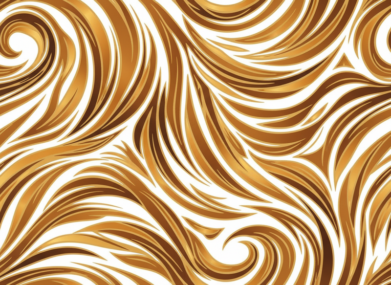 Vinyl teppich vintage in goldenem felloptik - TenStickers