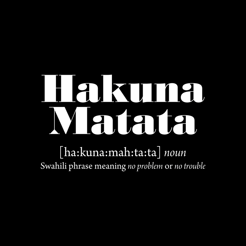 Vinyl teppich spruch hakuna matata bedeutung - TenStickers