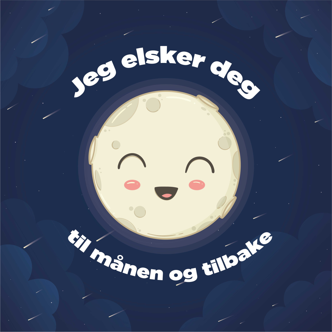 Vinyl teppich spruch ich liebe dich bis zum mond - TenStickers